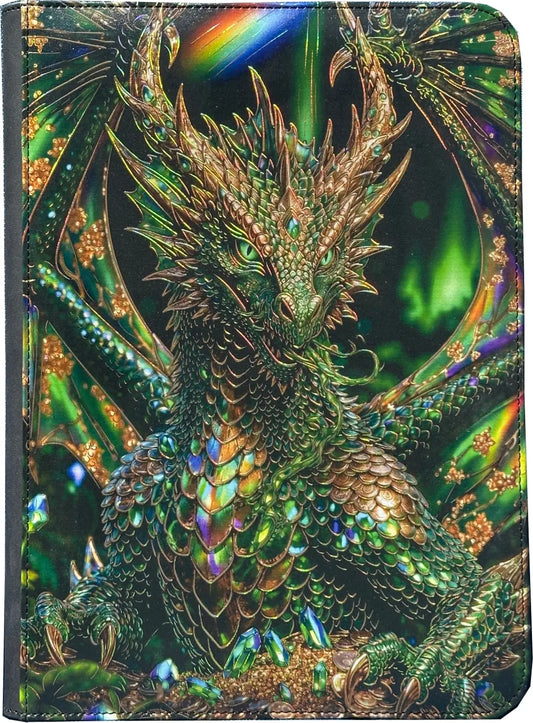 Maggot Labs™ 9-Pocket Zippered Binder: Emerald Canopy Hoarder