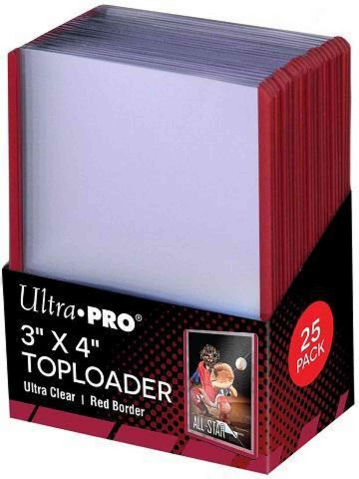 Ultra Pro 3x4 red border toploaders 25ct