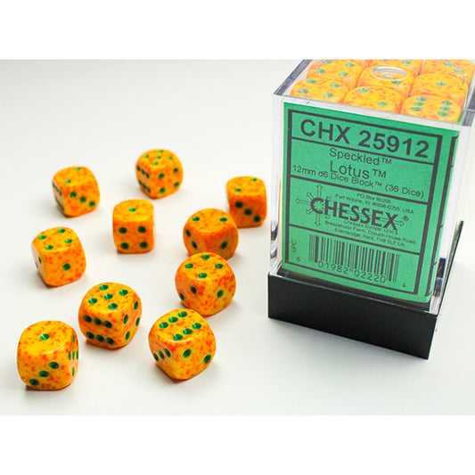 Chessex 12mm 36d6 Speckled: Lotus