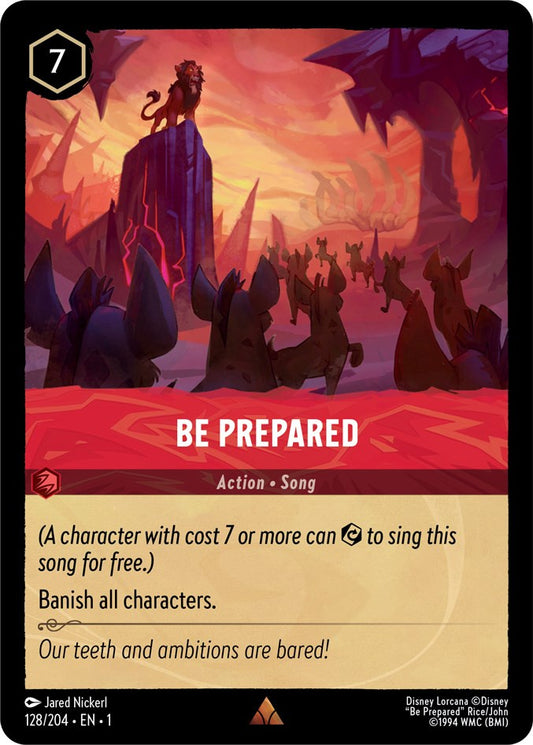 Be Prepared