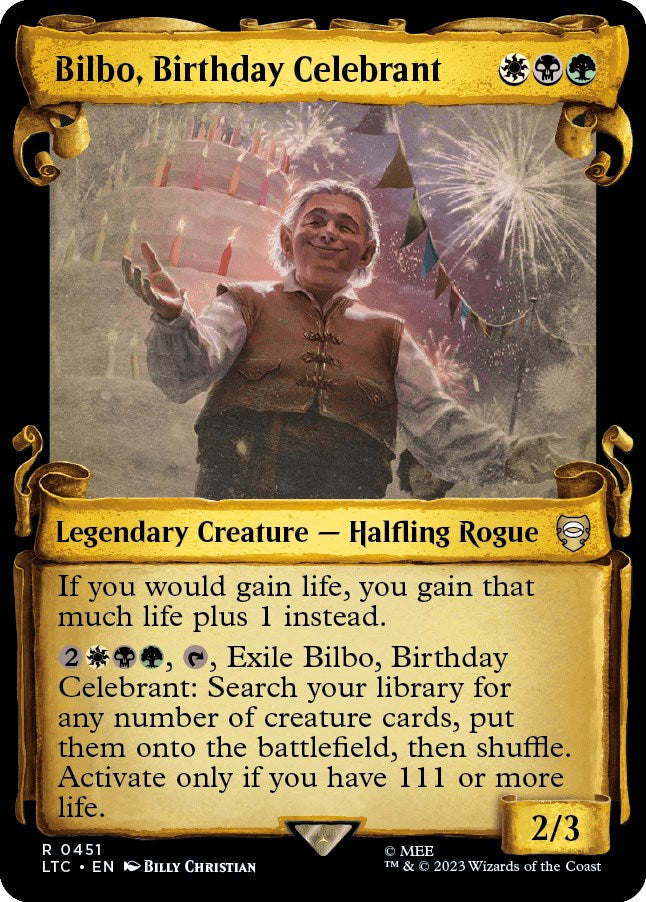 Bilbo, Birthday Celebrant (Showcase Scrolls)
