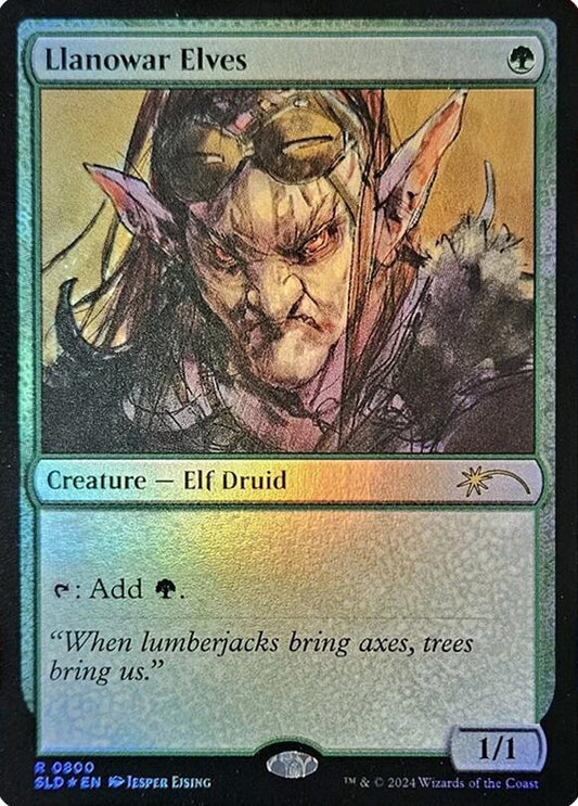Llanowar Elves (0800) (Rainbow Foil)
