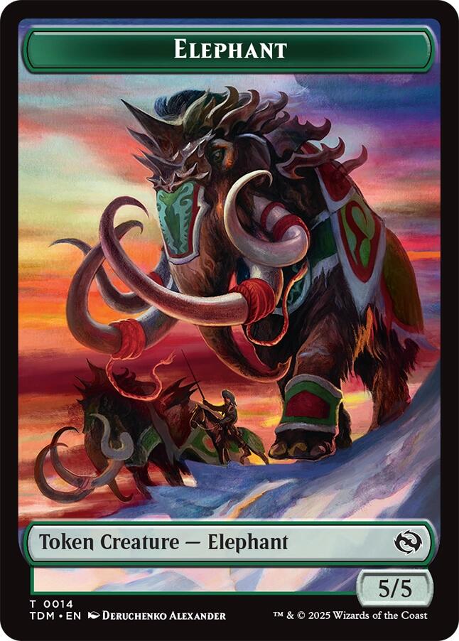 Elephant // Treasure  Double-Sided Token