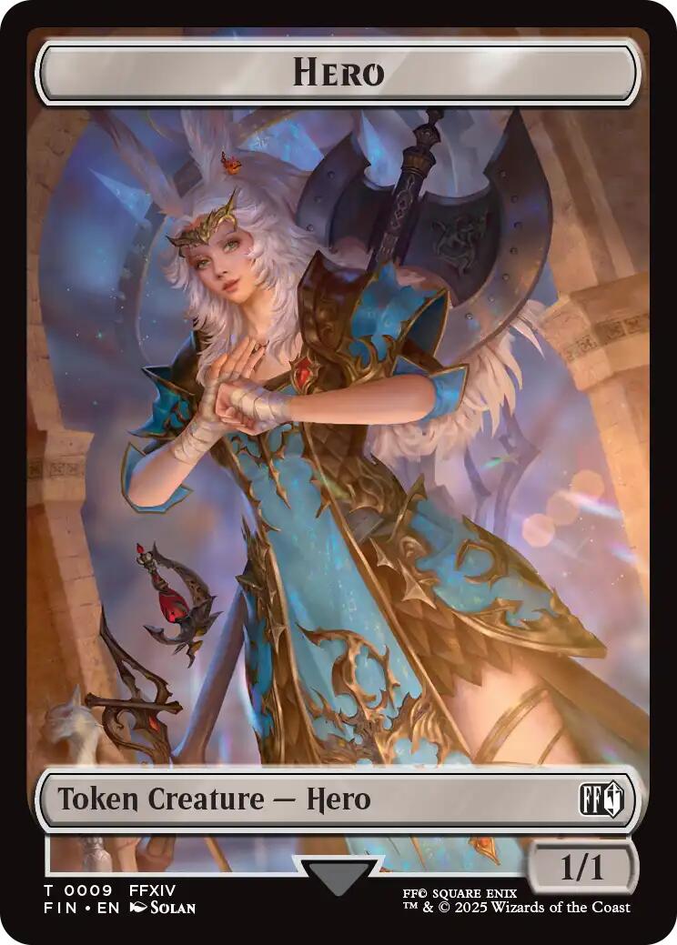 Hero (0009) // Treasure (0023) Double-Sided Token