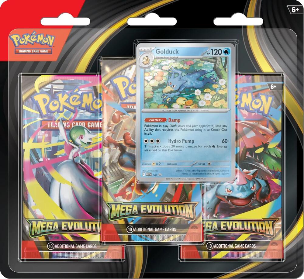 Pokemon TCG: Mega Evolution - Base Set Three-Booster Blister
