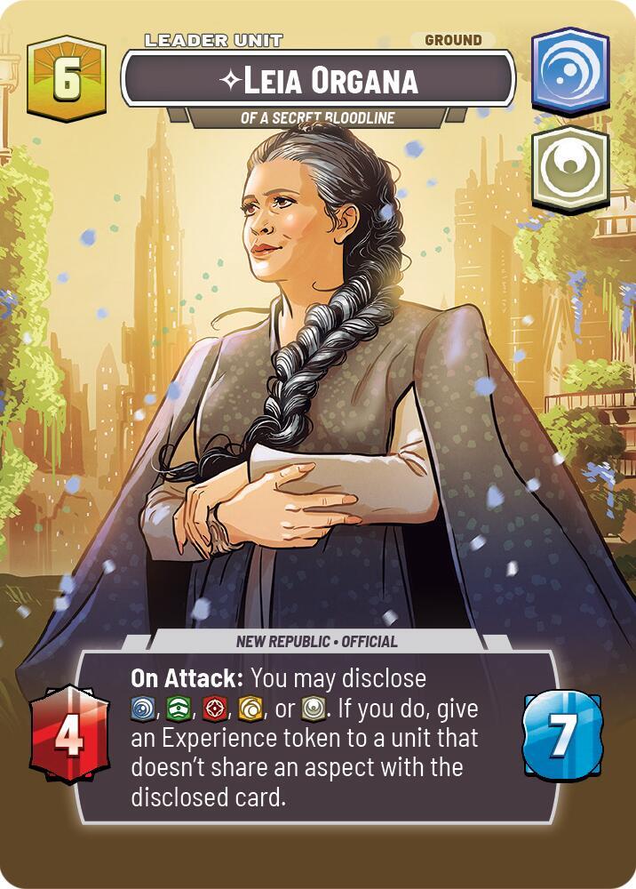 Leia Organa - Of A Secret Bloodline (Showcase) (Back)