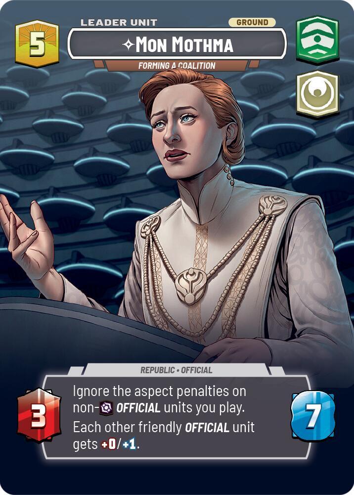 Mon Mothma - Forming a Coalition (Showcase) (Back)