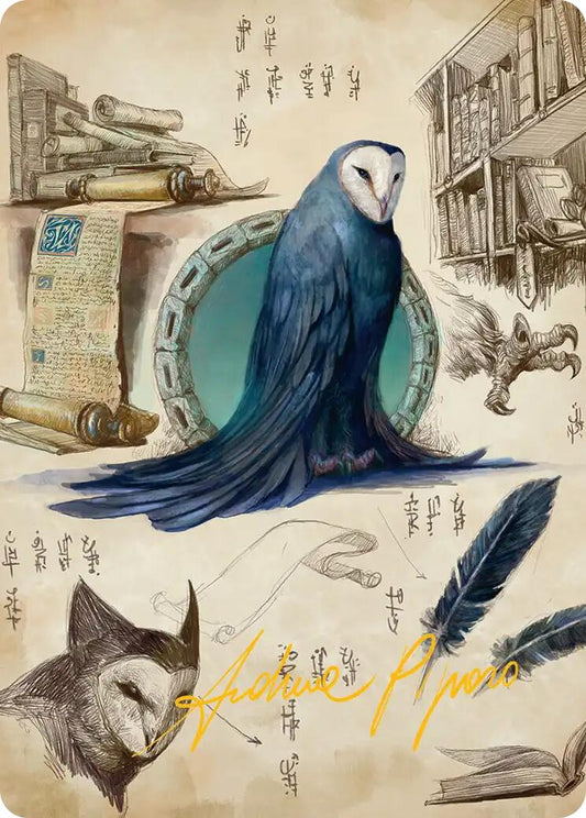 Wan Shi Tong, Librarian Art Card (Gold-Stamped Signature)