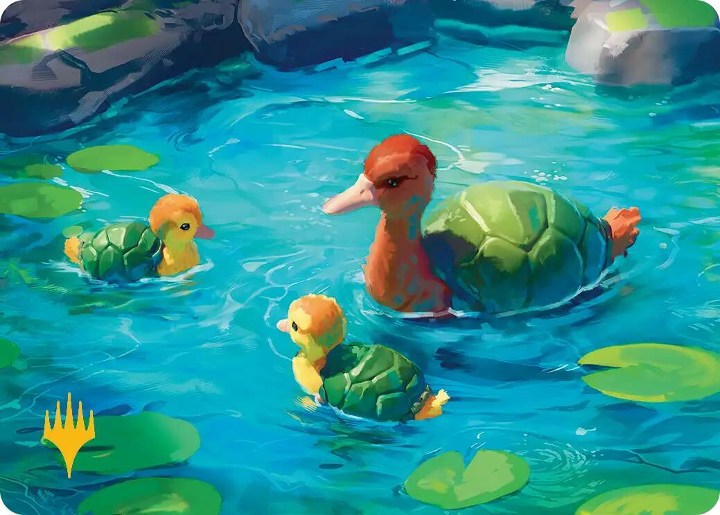 Turtle-Duck Art Card (Gold-Stamped Planeswalker Symbol)