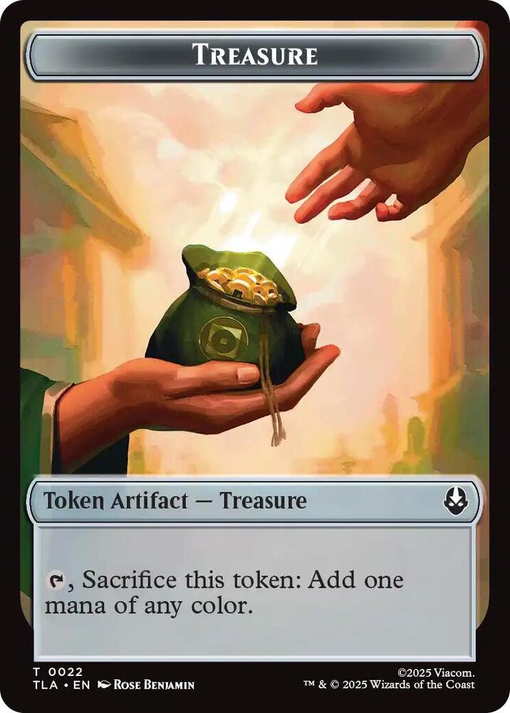 Aang, Awoken Avatar - Marit Lage // Treasure Double-Sided Token (Back)