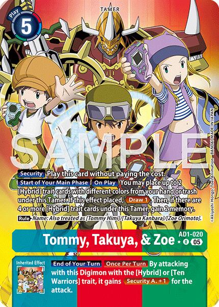 Tommy, Takuya, & Zoe (Alternate Art)
