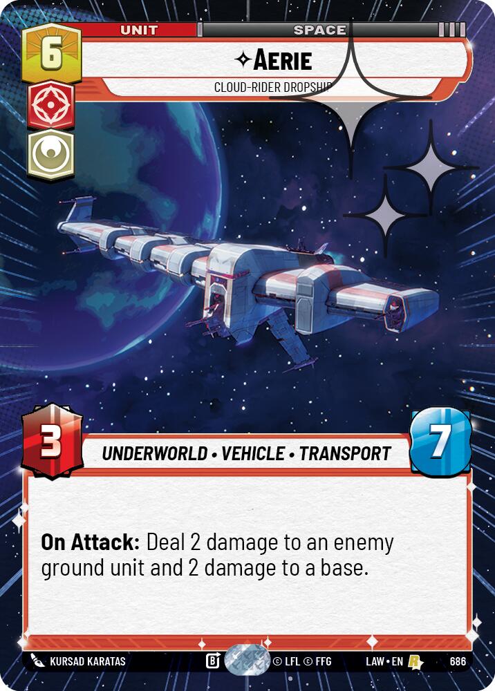 Aerie - Cloud-Rider Dropship (Hyperspace Foil)