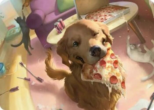 Lucky the Pizza Dog Art Card