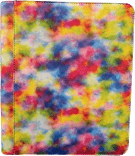 9-Pocket Zippered Toploader Binder Tie Dye Colorful 8
