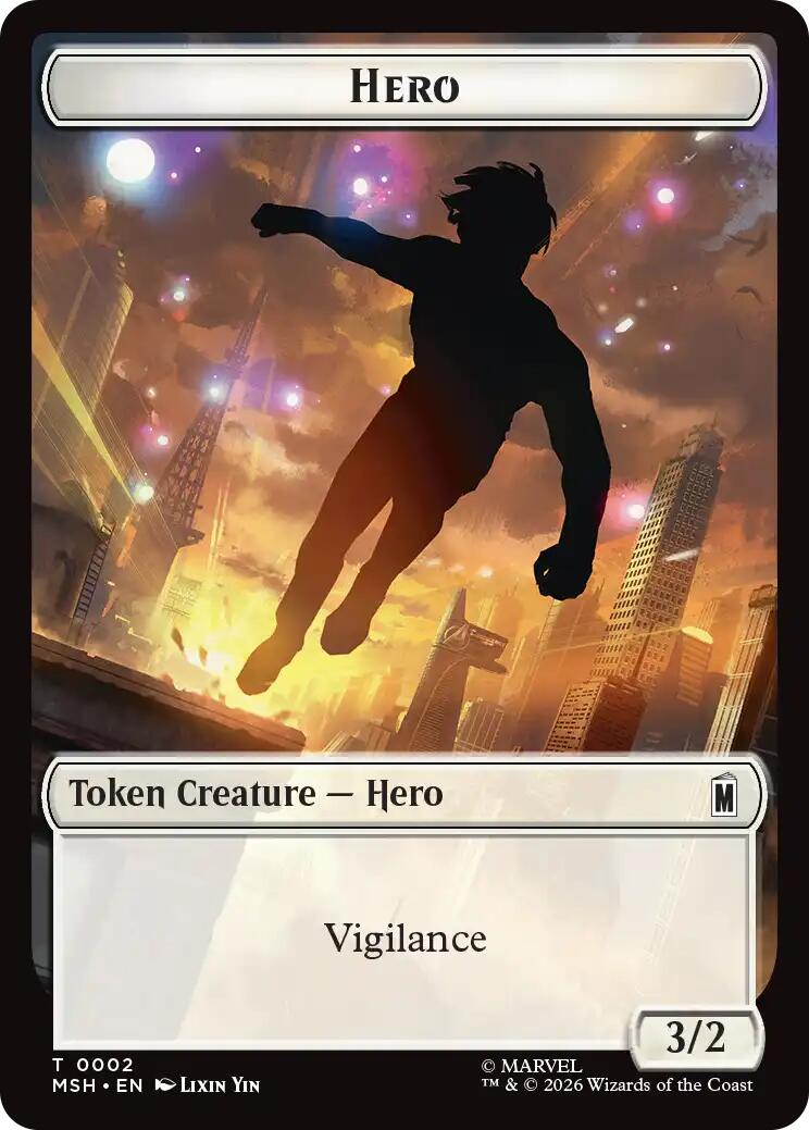 Hero // Robot Villain Double-Sided Token