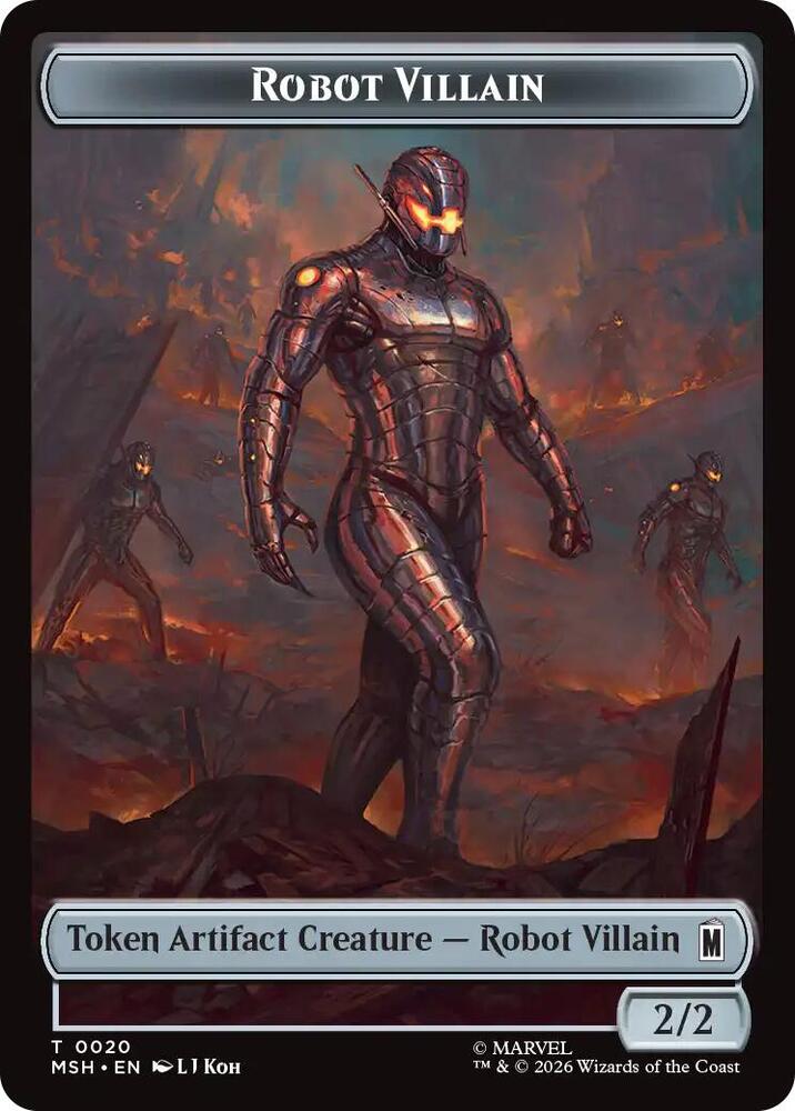 Hero // Robot Villain Double-Sided Token (Back)