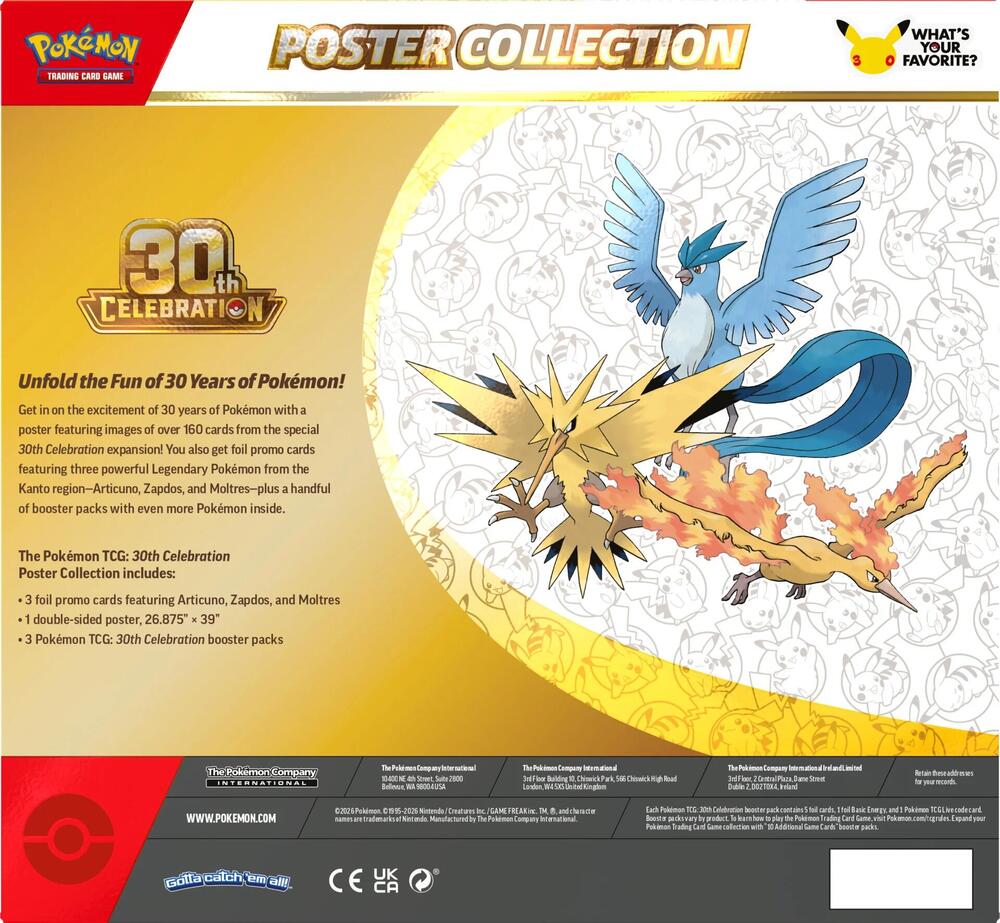 Pokemon TCG: 30th Anniversary Poster Collection