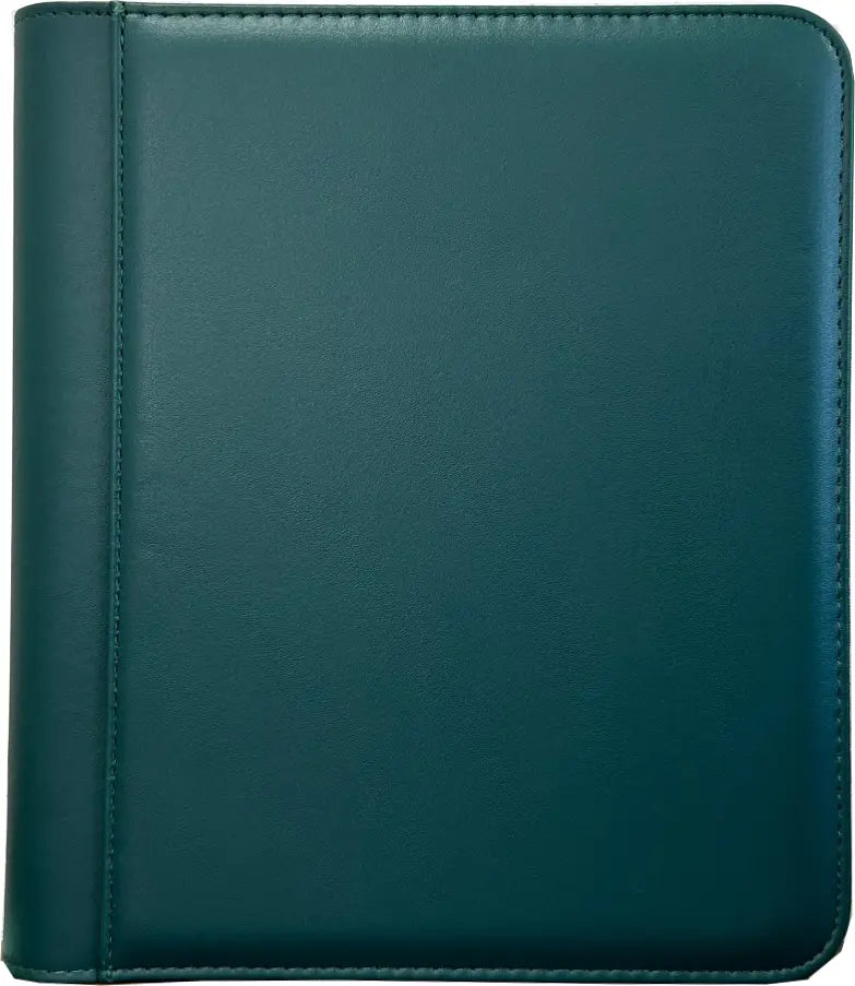 4-Pocket Zippered Toploader Binder - Leatherette