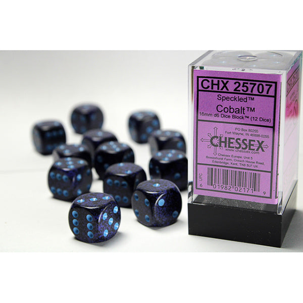 Chessex 16mm 12d6 Speckled: Cobalt