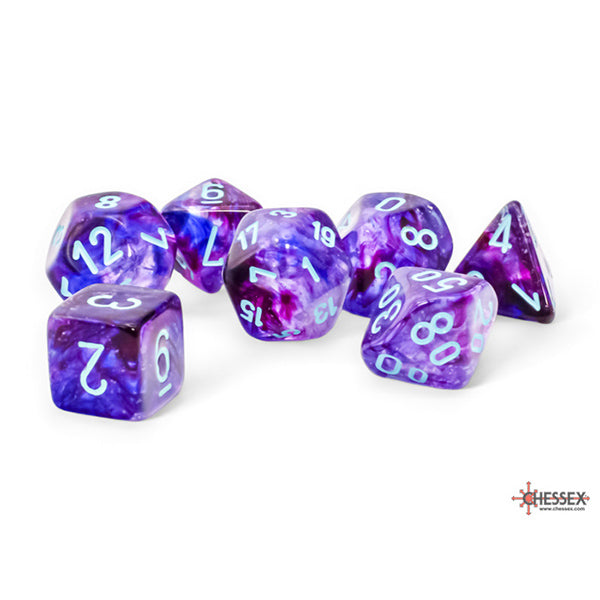 Chessex 7-Die Set Mega-Hedrals Nebula: Nocturnal/Teal