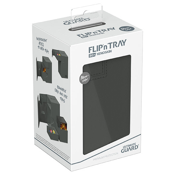 Deck Case: Flip´n´Tray 80+ Standard Size Monocolor- Grey