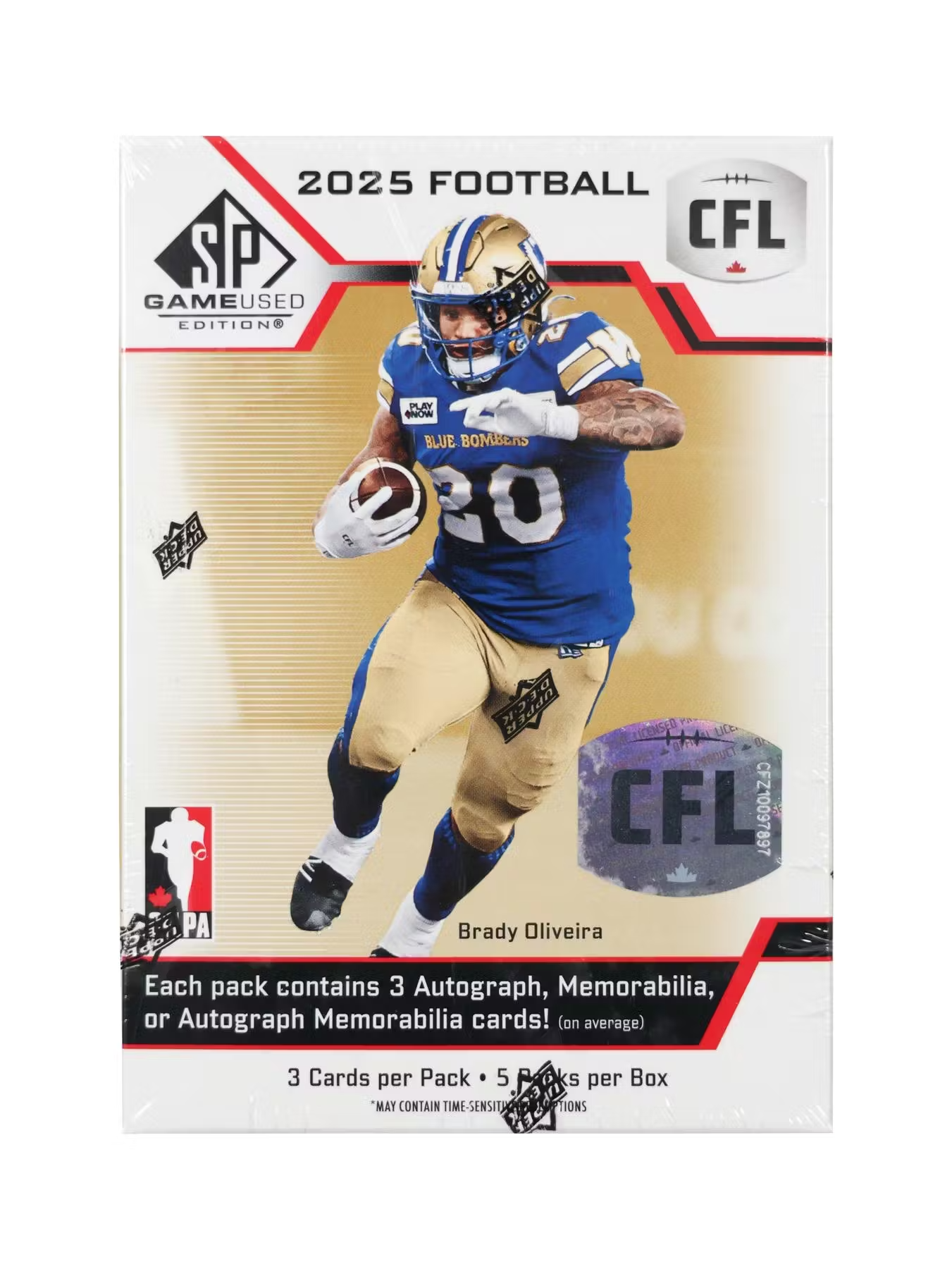 2025 Upper Deck CFL SP Game Used Football