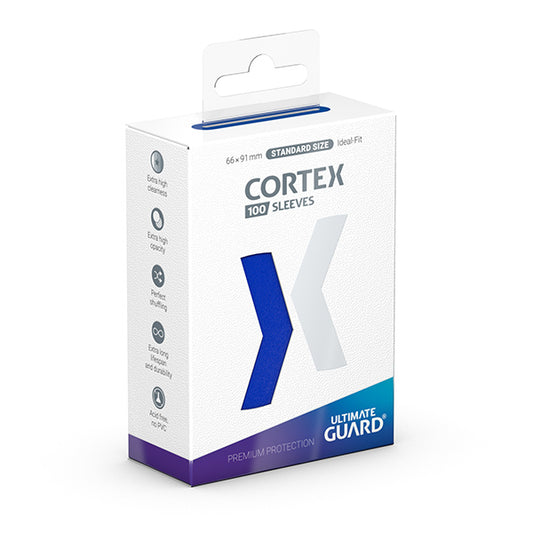 Ultimate Guard Card Sleeves: Cortex Standard Size- Glossy Blue (100 ct.)