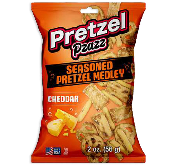 Pretzel Pzazz: Seasoned Pretzel Medley Cheddar Cheese