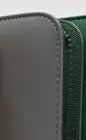 Generic 2-Tone Zippered 9-Pocket Grey With Green Zipper