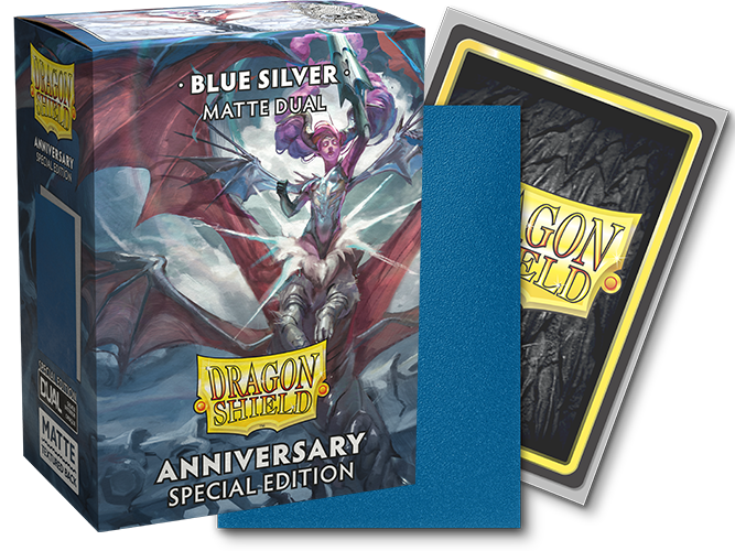 Dragon Shield: Standard Matte Dual- Cobalt & Silver 100CT