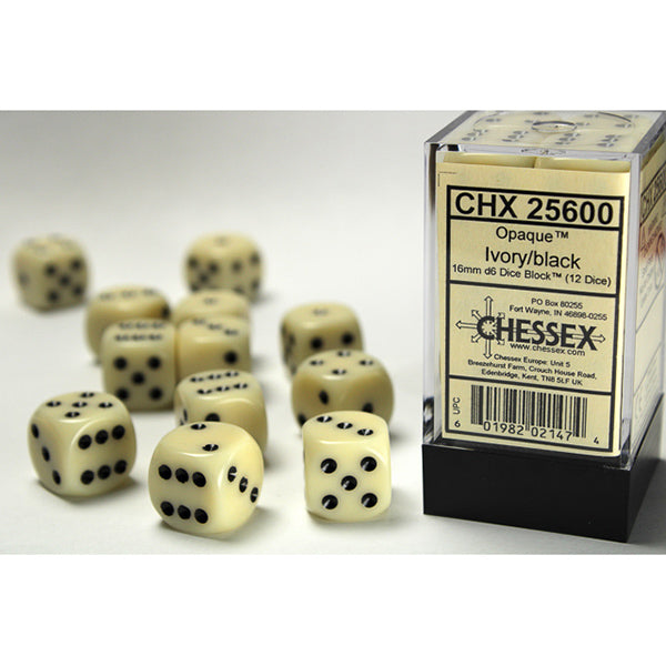 Chessex 16mm 12d6 Opaque Dice