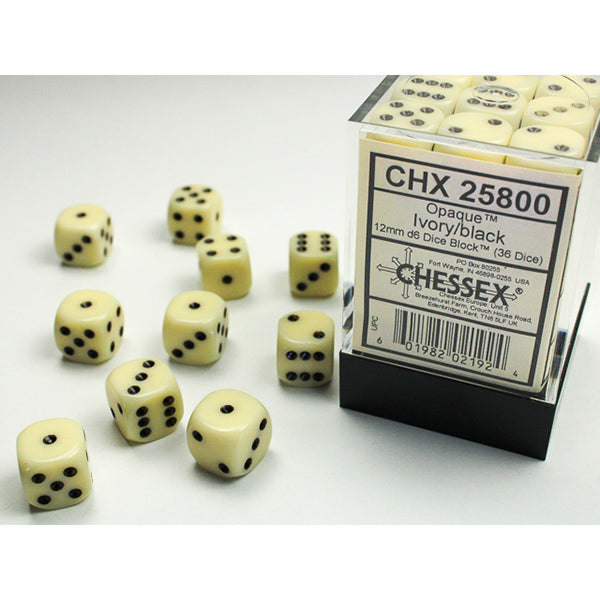 Chessex 12mm 36d6 Opaque Dice