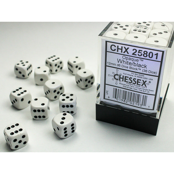 Chessex 12mm 36d6 Opaque Dice