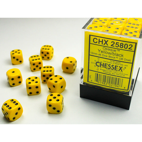 Chessex 12mm 36d6 Opaque Dice