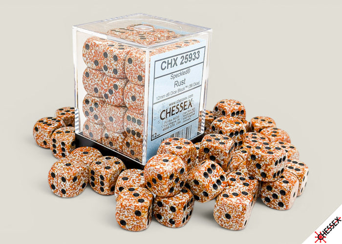 Chessex: 36CT Speckled Rust 12mm D6 Dice Cube