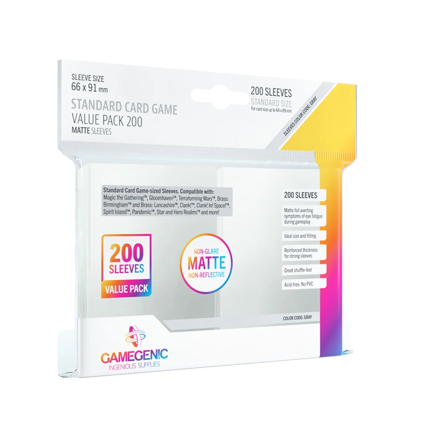 Standard Card Game Sleeves- Value Pack