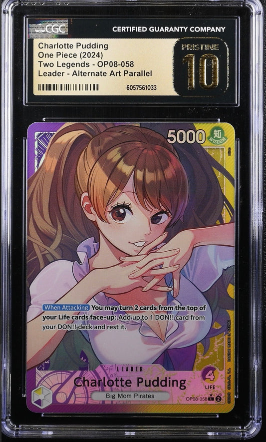 One Piece CCG Charlotte Pudding #OP08-058 English CGC 10 PRISTINE