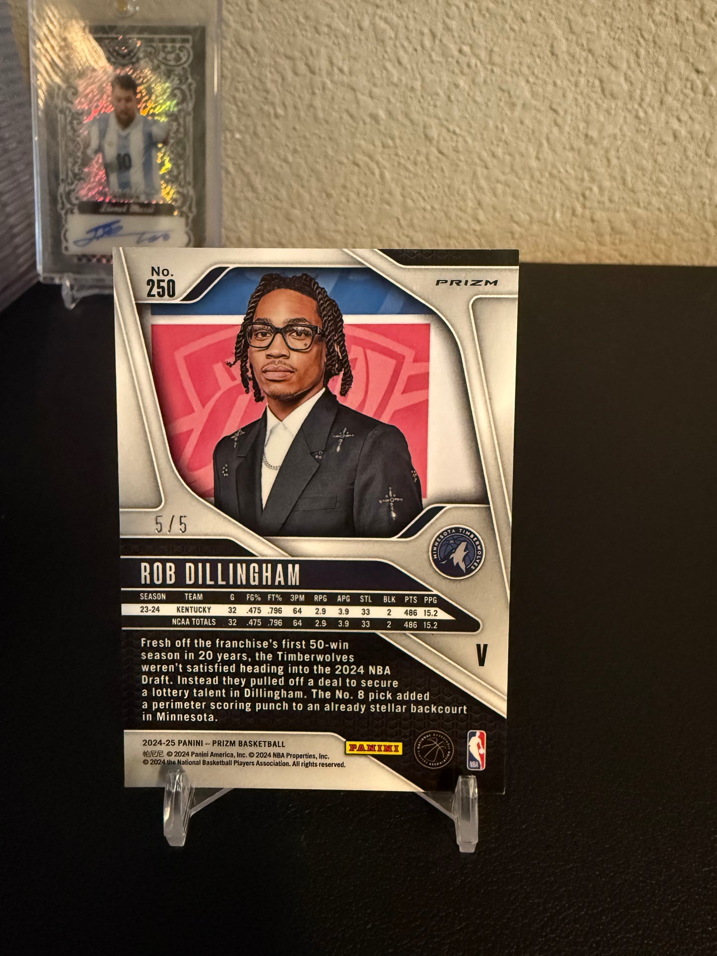 2024 Panini Prizm Rob Dillingham Neon Green Variation /5