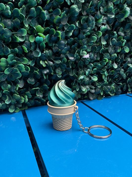 Ice Cream Fidget Clicker Keychain