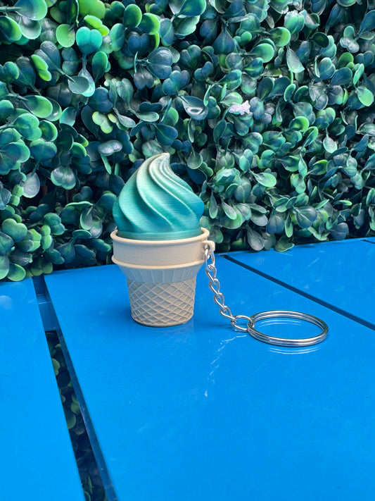 Ice Cream Fidget Clicker Keychain