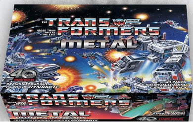 2026 Transformers 40th Anniversary Metal Trading Cards Collector Box