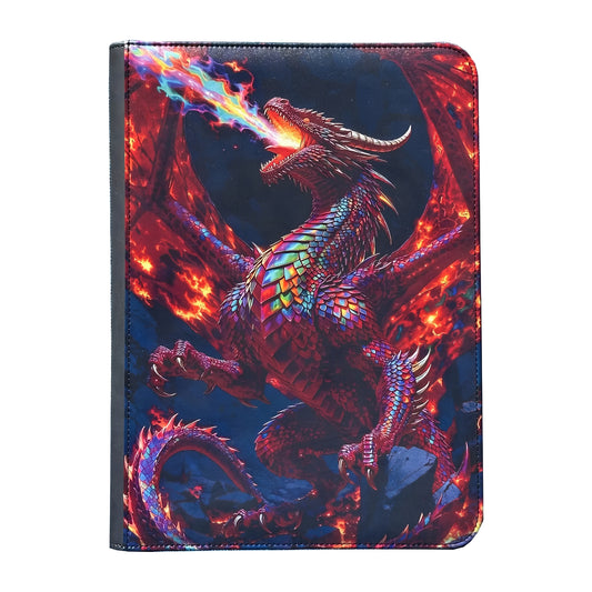 Maggot Labs™ 9-Pocket Zippered Binder: Chromatic Stormdrake