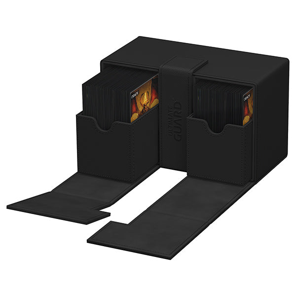 Deck Case: Twin Flip´n´Tray 160+ Standard Size Monocolor- Black