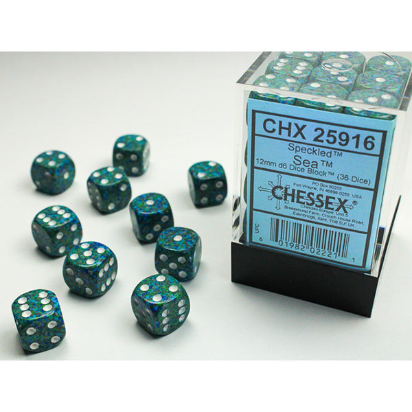 Chessex 12mm 36d6 Speckled: Sea