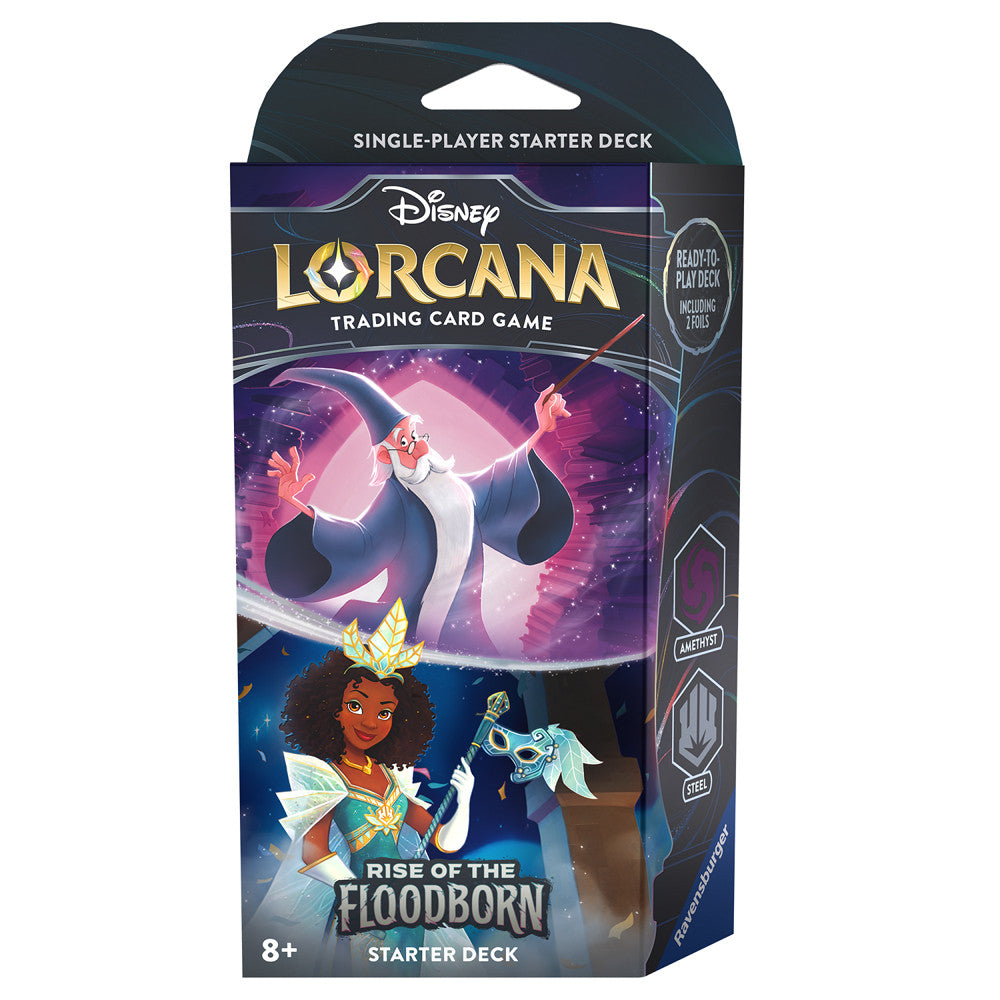 Disney Lorcana: Rise of the Floodborn Starter Deck - Amethyst/Steel