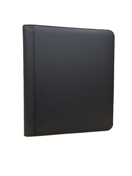 9-Pocket Zippered Toploader Binder - Black