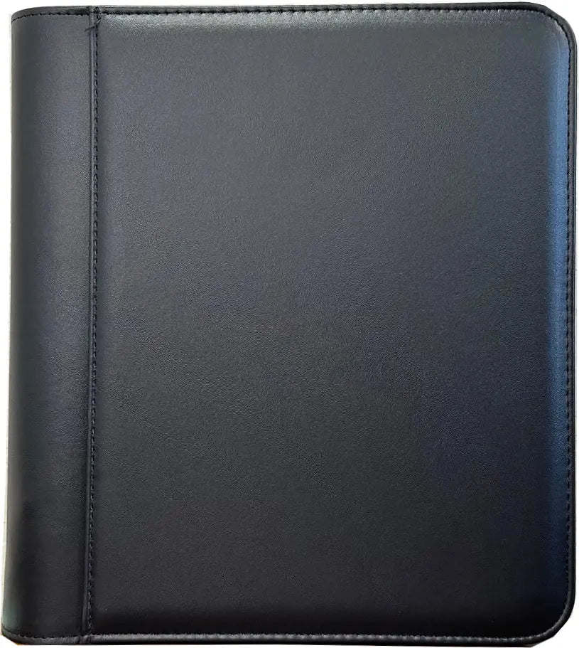 4-Pocket Zippered Toploader Binder - Leatherette