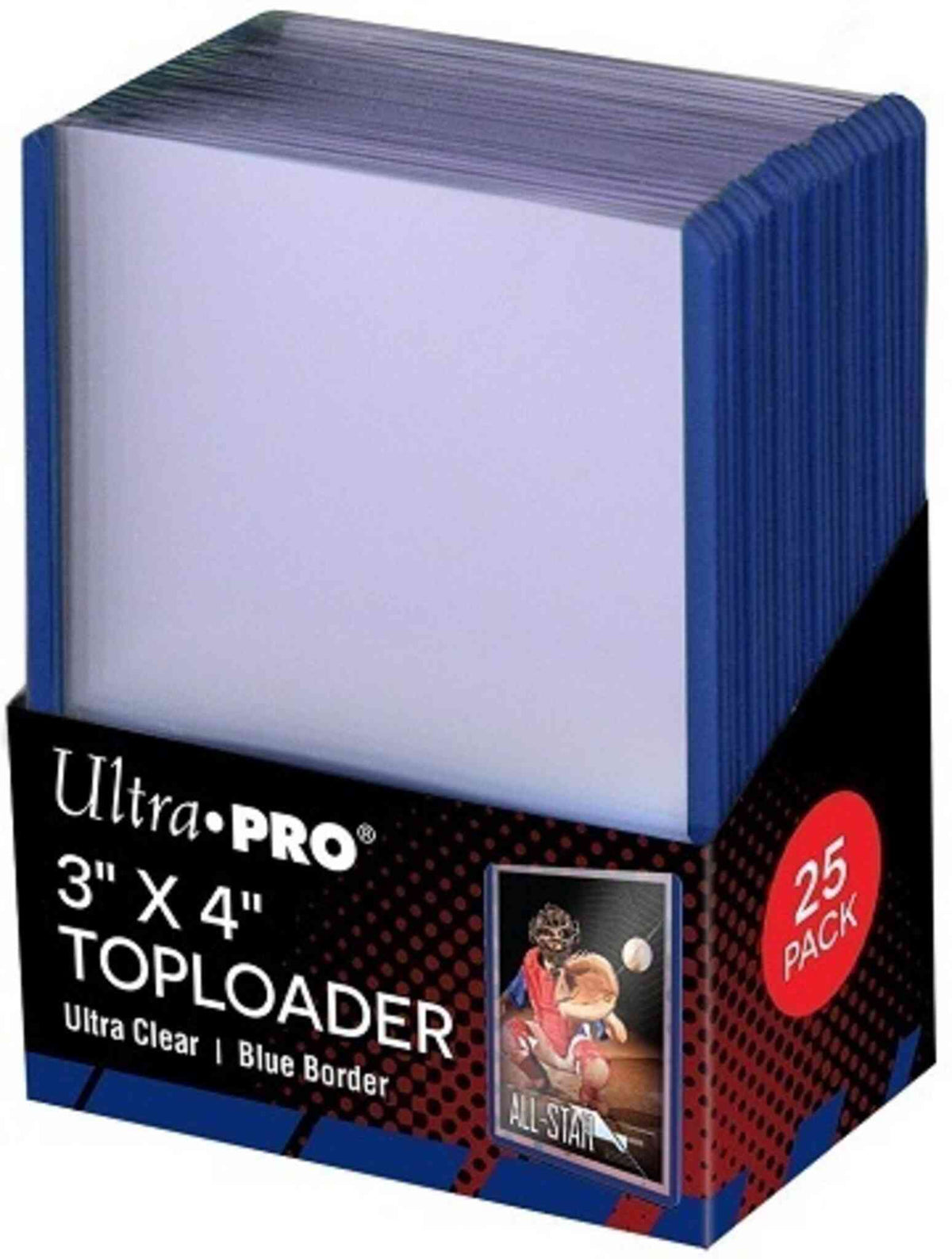Ultra Pro 3x4 blue border toploaders 25ct