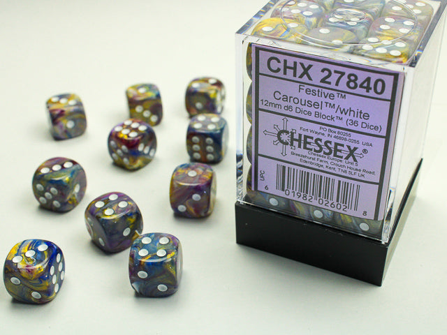 Chessex 12mm 36d6 Festive Dice Set
