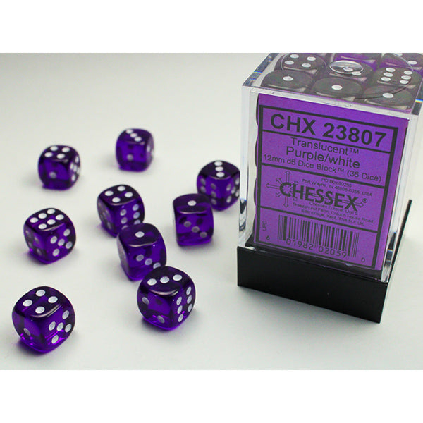 Chessex 12mm 36d6 Translucent Dice